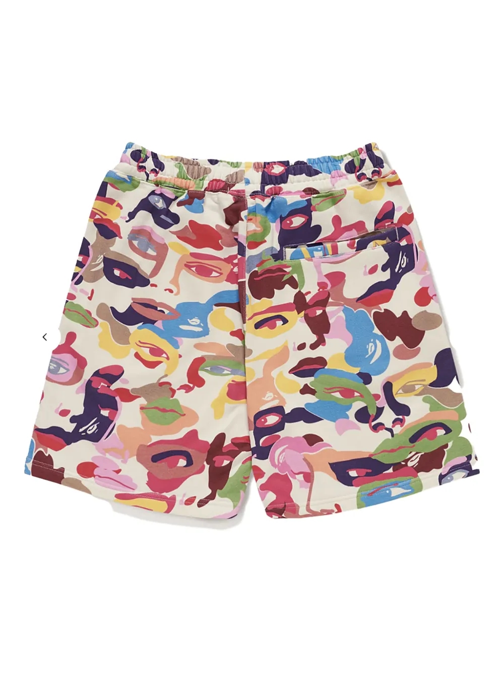 A BATHING APE® x KIDSUPER camouflage-print track shorts back